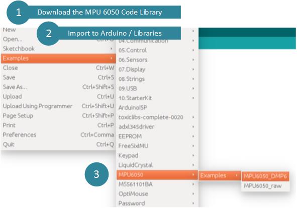 Steps-Importing-Code-Library-for-MPU-6050-Sensor-Module
