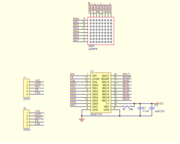 How to wire 8X8 Matrix LED with MAX7219 on Arduino | 14core.com