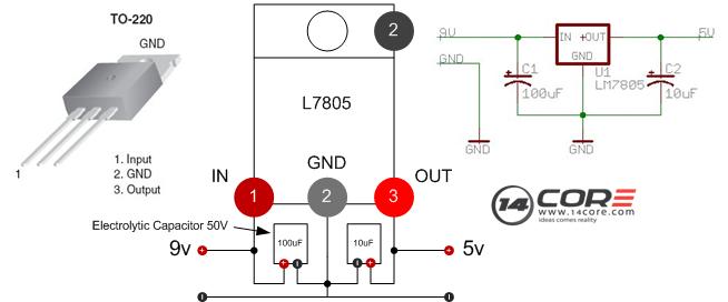 L7805cv схема подключения