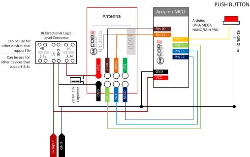 NRF24l01 Remote Switching Arduino Board Relay Transmitter