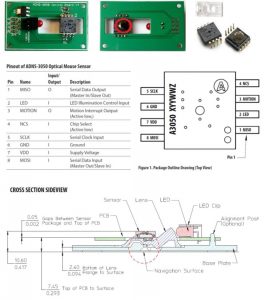 Wiring the ADNS 3050 Optical Navigation Sensor