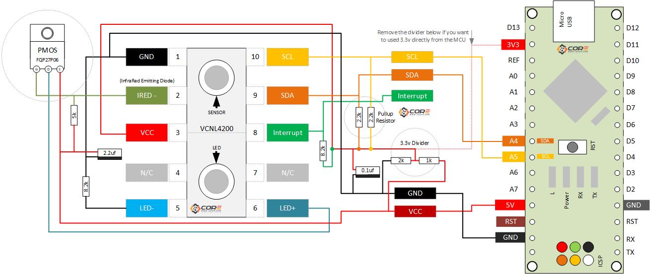 The VCNL4200 IR Proximity/Ambient Light Sensor | 14core.com
