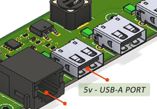 14CORE POE (Power Over Ethernet) to USB-A 5V Power Hub / Server Rack Mountable for RPI/ESP8266/ESP32