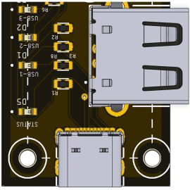 14CORE TYPE-C to USB-A HUB on FE1.1S USB 2.0 High-Speed 4-PORT HUB Controller Chip