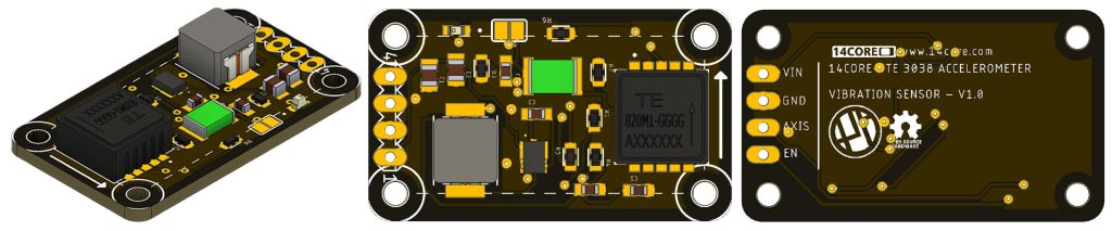 14CORE 3038 ACCELEROMETER Industrial Automotive Vibration Sensor